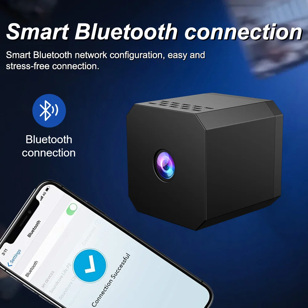 Caméra Intelligente 360° avec AI, Rotation Auto, Suivi Visage, Contrôle Bluetooth APP, Changement Horizontal/Vertical pour Streaming en Direct