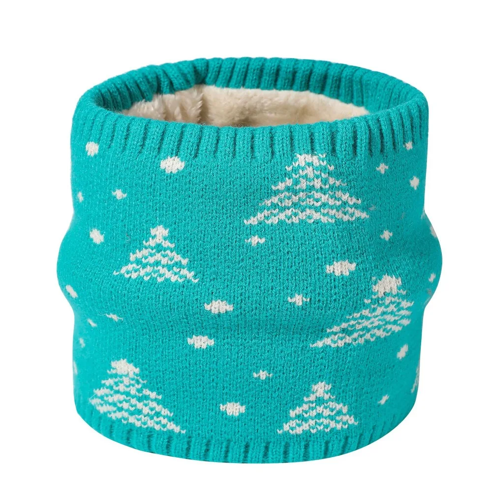 Trendy Christmas gift Neck Warmer Thickened Lining Soft Knitted Neck Scarves Winter Keep Warm Skating Running Cold-proof Collar