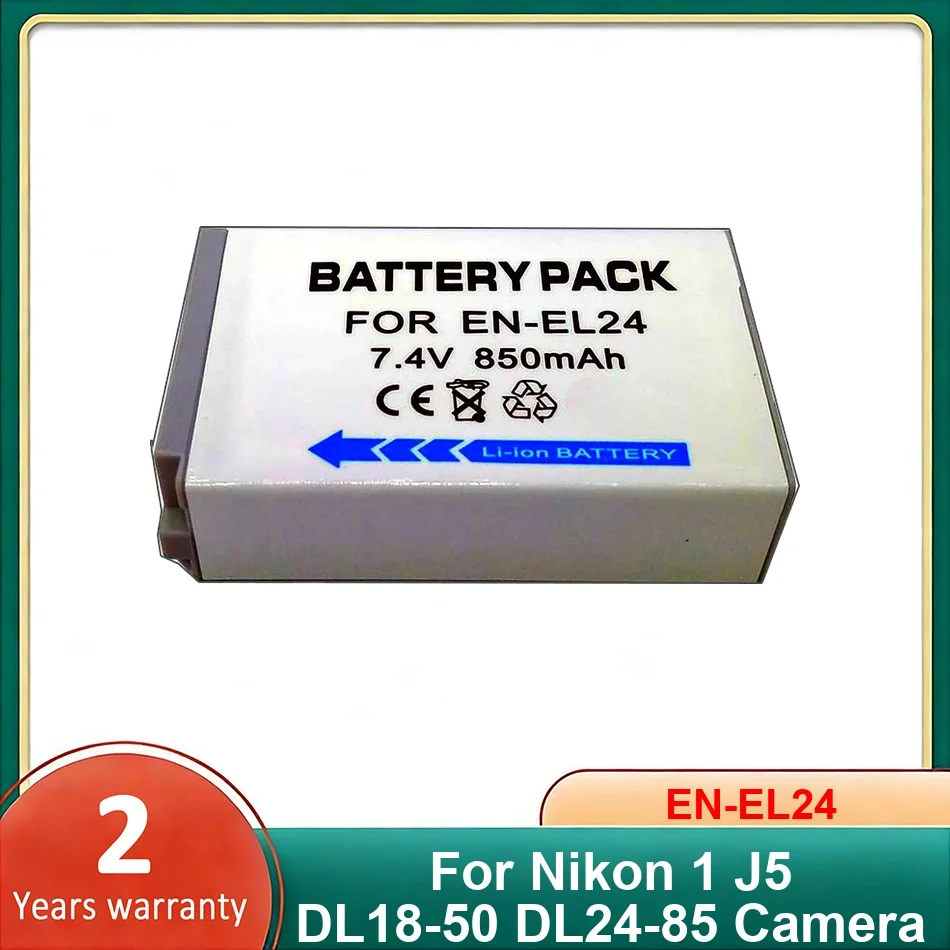

Camera Battery EN-EL24 For Nikon 1 J5 DL18-50 DL24-85 Replacement Batteries