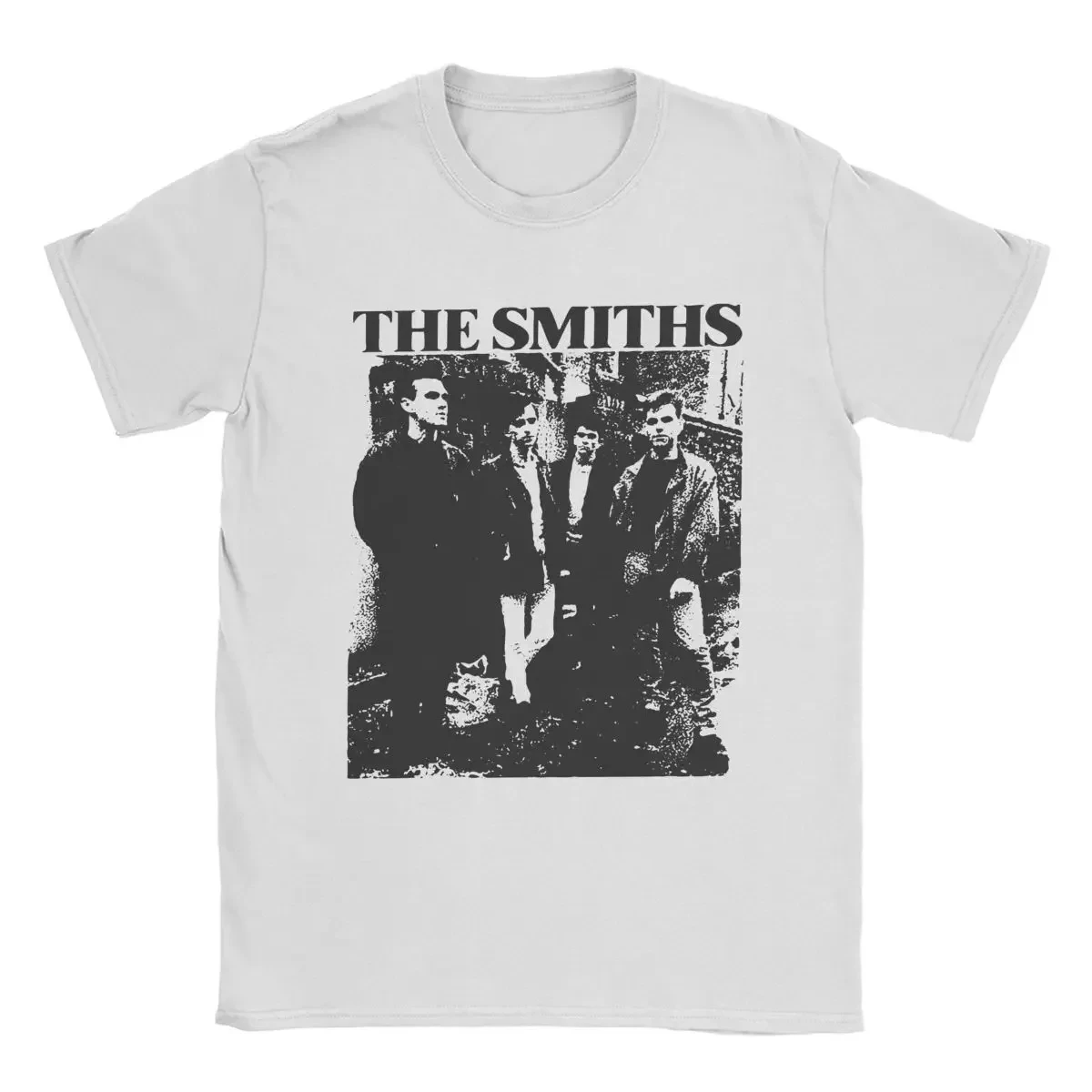 The Smiths Vintage Pencil Drawing Style T-Shirt for Women Music Casual Pure Cotton Tee Shirt O Sleeve T Shirt Printing 70918
