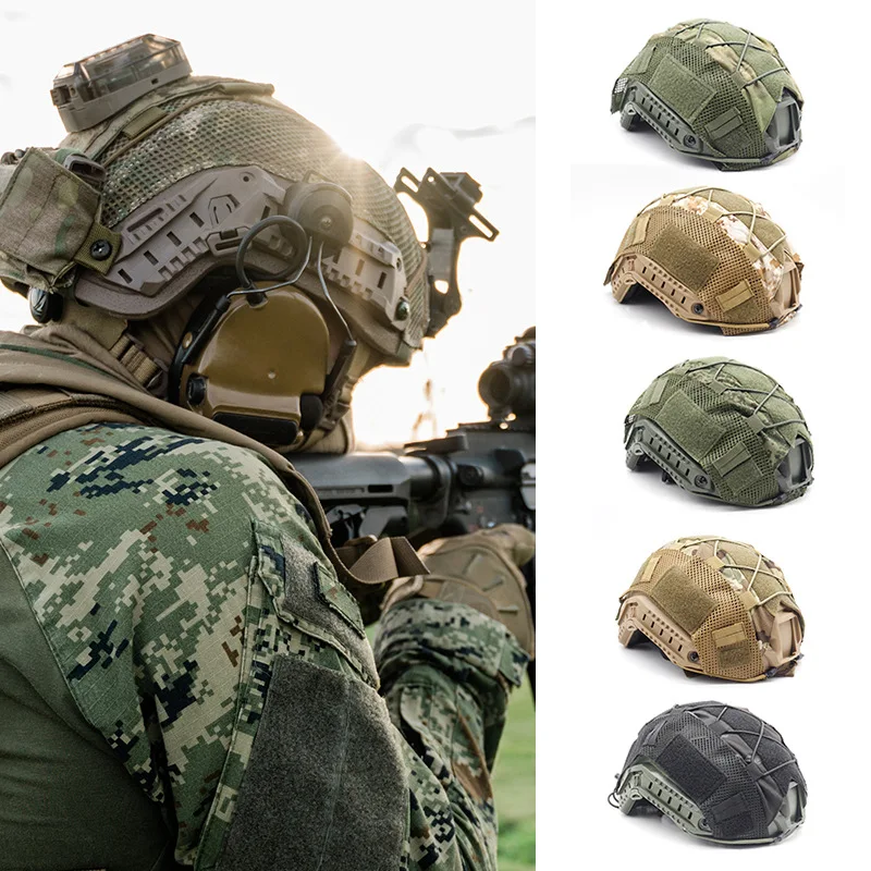 Tactical Camouflage Helmet Cover Combat  Helmet Covers Hunting Wargame Helmets Accessories Cover Cloth for FAST PJ / MH  Helmet