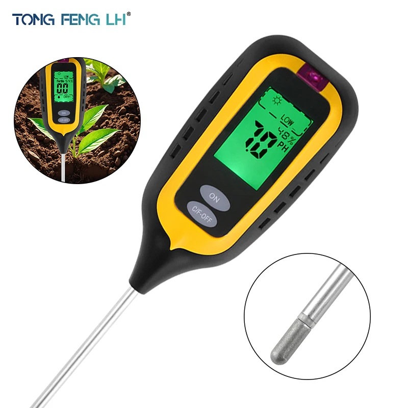 New  Six In One Soil Detector For Soil Temperature PH Value Light Intensity Environmental Humidity Fertility Detection