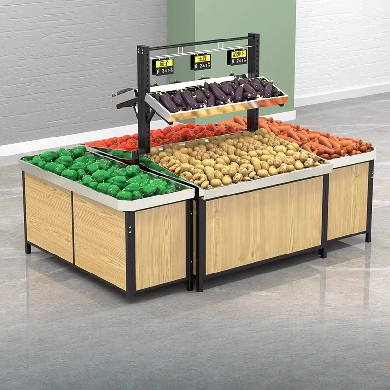 

Vegetable shelves, fruit stores, shopping malls, supermarkets, special stainless steel fresh display shelves, single vegetable