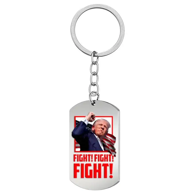 President Election Keychain President Key Chain Metal Car Key Chain Bag Pendant President Rally Keychain Funny President