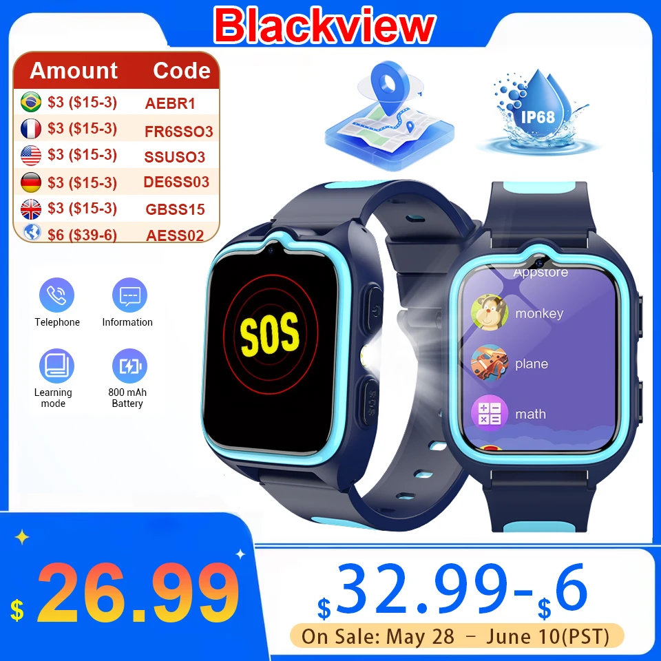 Reloj Inteligente para Niños Impermeable