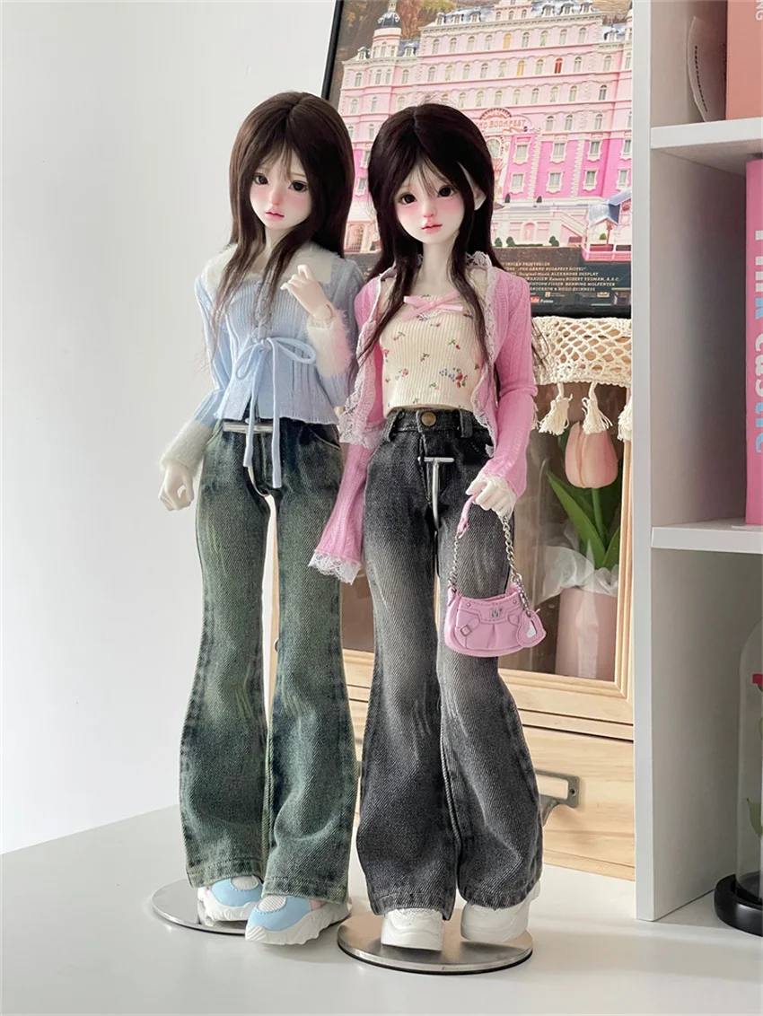 Bjd Puppen kleider 1/Denim Serie Retro Wash Micro, Jeans mit weitem Bein bjd Puppen zubehör (keine Puppe)