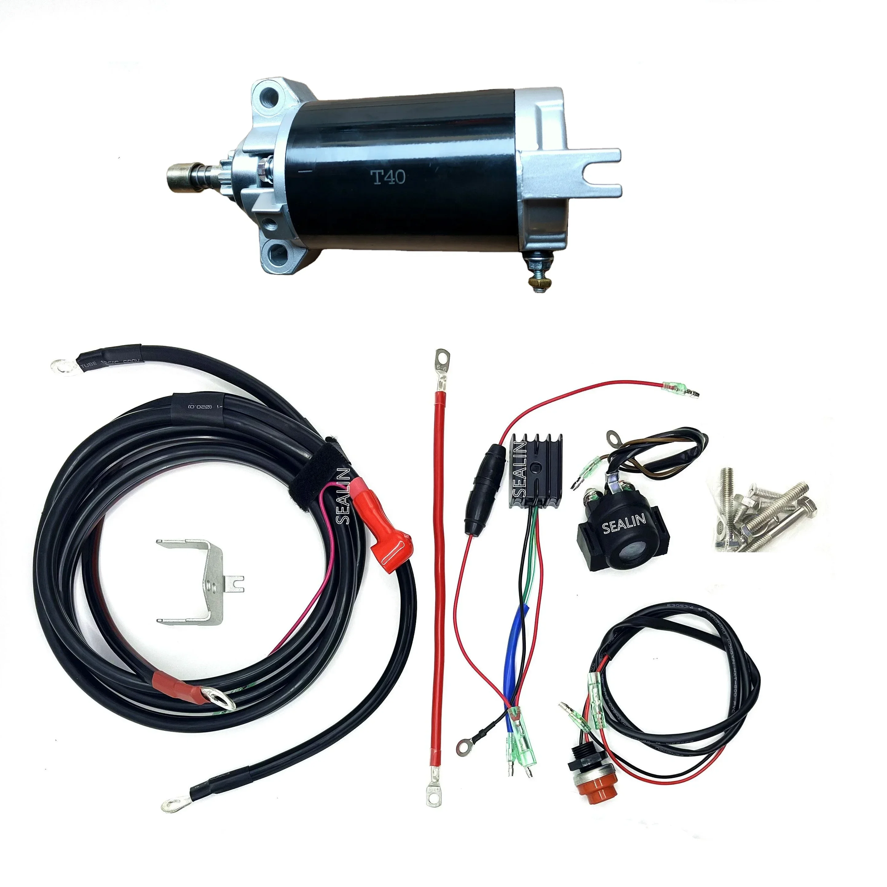 STARTER MOTOR IGNITER CABLE SWITCH ELECTRIC START KIT FOR MERCURY ME40 ME60 2T 40HP 2 CYLINDER 60HP 3 CYLINDER OUTBOARD