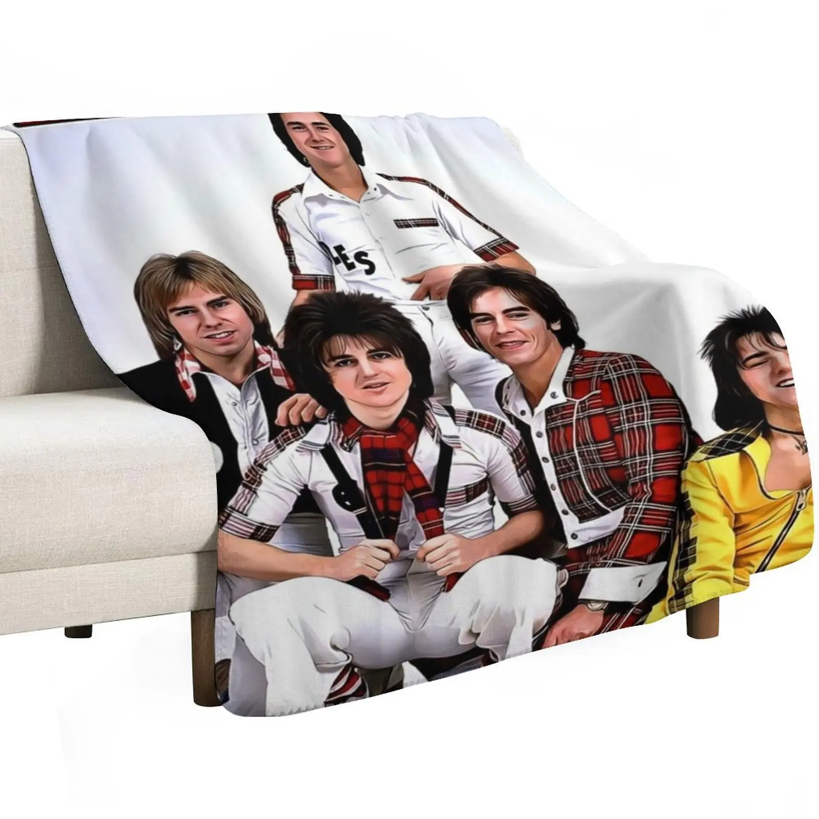 Bay City Rollers Throw Blanket Flannel Fabric Warm Baby Softest Sofa Throw Plaid on the sofa Blankets