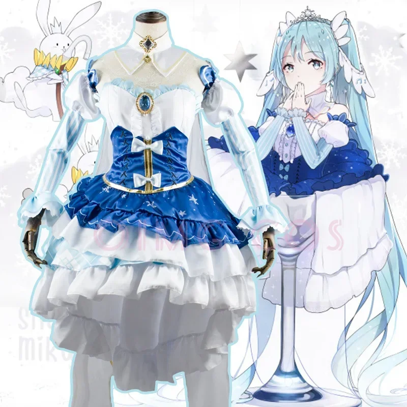 

Hatsune Miku 2019, костюмы для косплея SNOW MIKU, аниме, женская игра