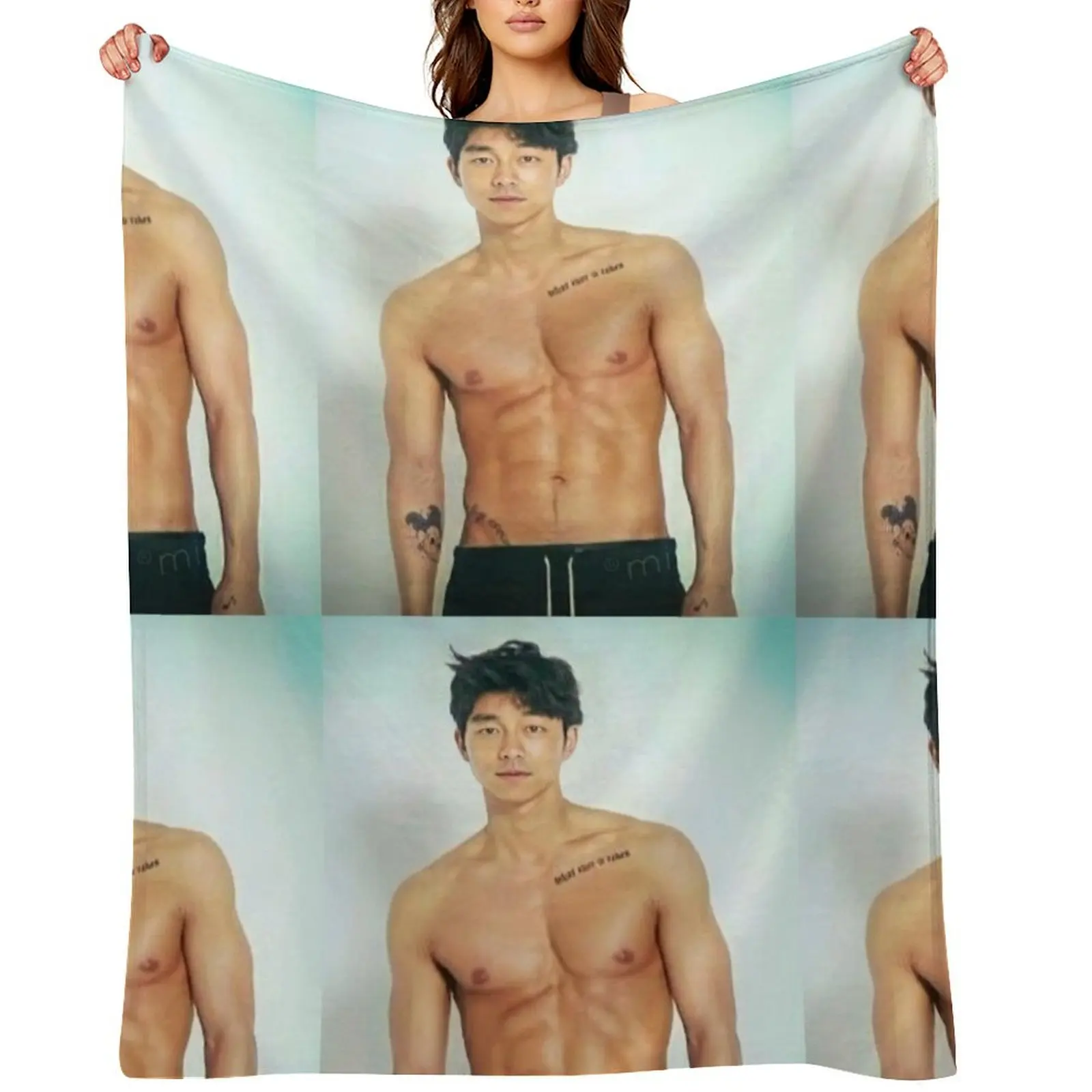 

Gong Yoo shirtless Throw Blanket Shaggy Quilt Comforter Blankets