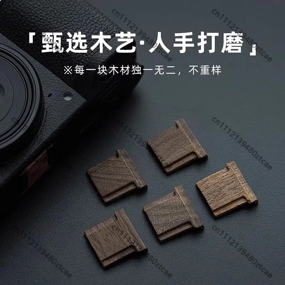 Natural Walnut Wood Camera Hot Shoe Cover Protective Cap DSLR Mirrorless Camera Accessories