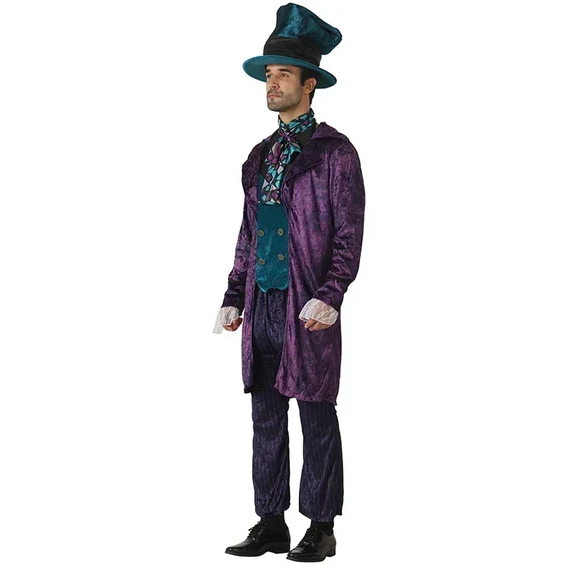 Snailify Men Costume Halloween Costume For Adult Alice In Wonderland Authentic Mad Hatter Costume Mens Purim Cosplay