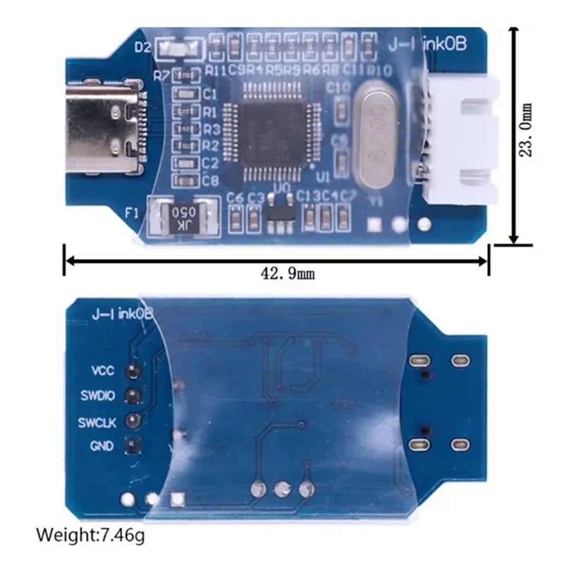 Compatible For J-Link OB ARM Simulation Debugger SWD Programmer STM32 Download Jlink Generation V8 Easy To Use