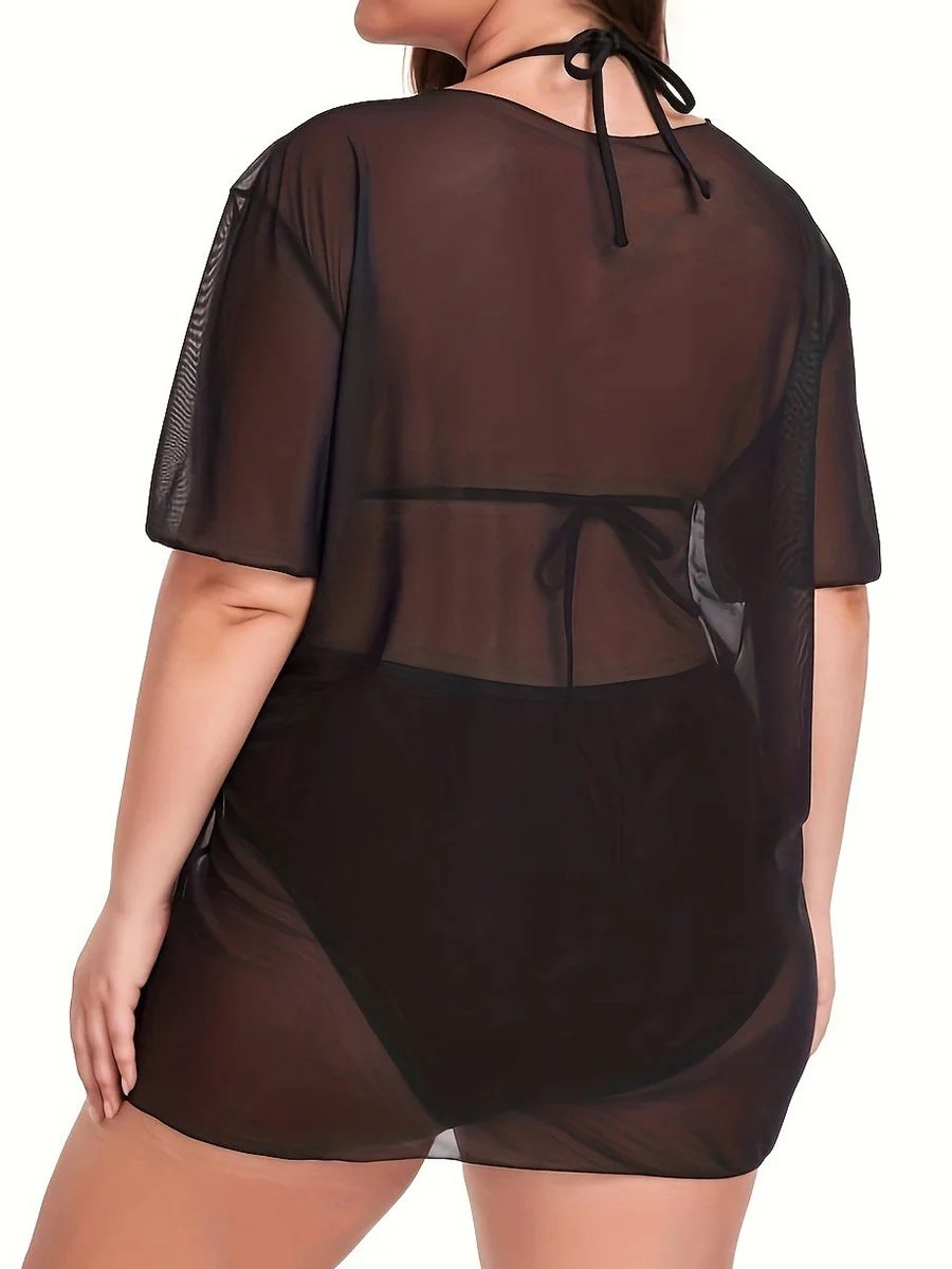 3 Pieces Large Plus Size Bikini 2026 & T-Shirt Swimwear Women Swimsuit Female High Waist Beachwear Bathing Swimming Swim Suit