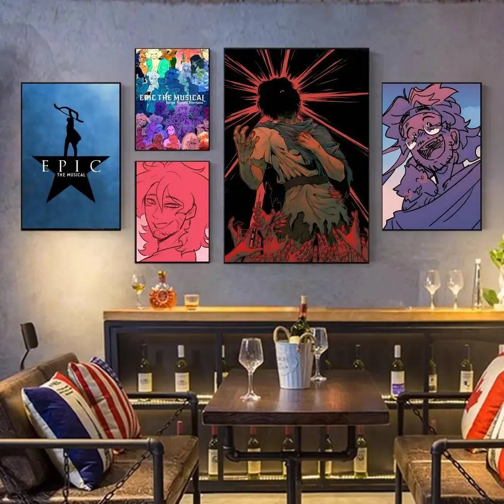 

E-Epic The Musical Poster Fancy Poster Wall Sticker for Living Room Bar Vintage Decorative Painting