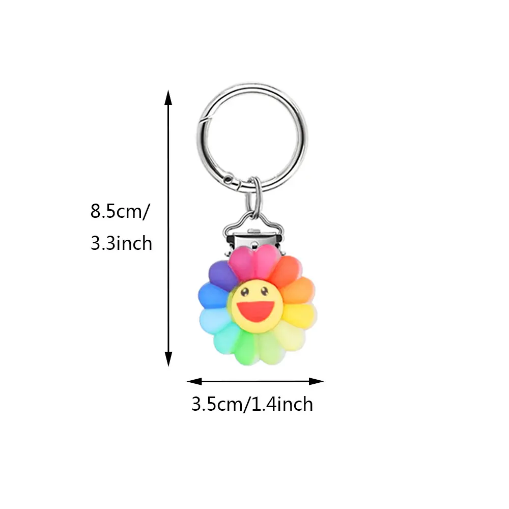 1pcs hat clip rainbow sunflower daisy travel hat accessory holder handbag free sunglasses goggles wallet hanging hat clip
