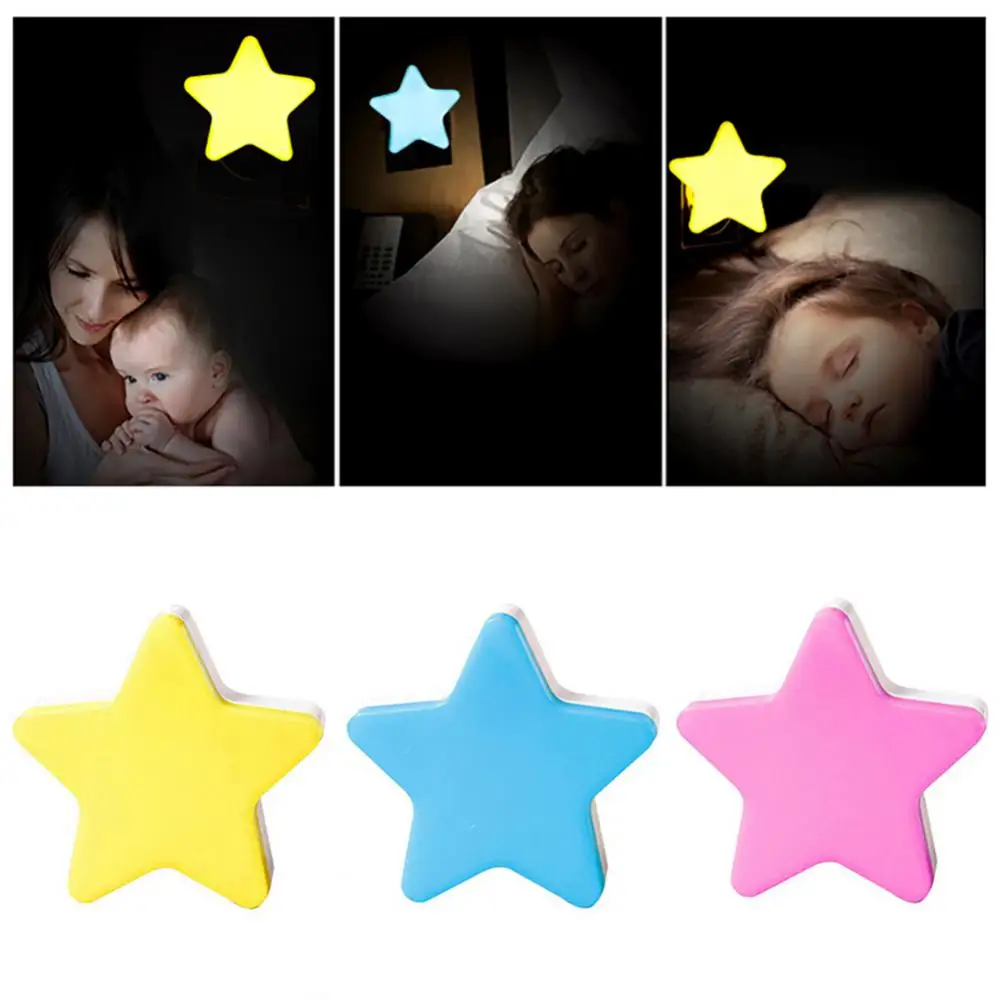 LED Night Lights EU/US Plug Star Night Lamp Light For Home Decoration Bedroom Bedside Baby Room Living Room Corridor Wedding