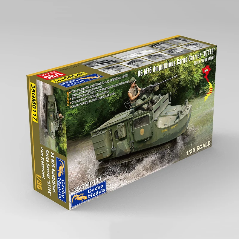

Gecko model 35GM0117 1/35 Vietnam War US Army M76 Otter Amphibious Transporter Rear Production, Assembled Model Kit