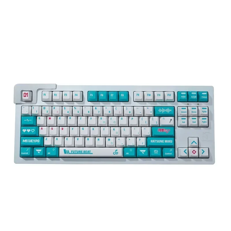 Keycap PBT sublimation blue factory height large full set of mechanical keyboard 64/68/87