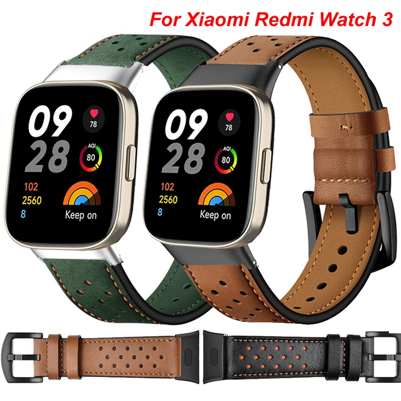 Atmungsaktives Band für Xiaomi Redmi Watch 3 Lederarmband Armband Schleife Correa für Redmi Watch 3/Mi Watch Lite 3 Armband Gürtel