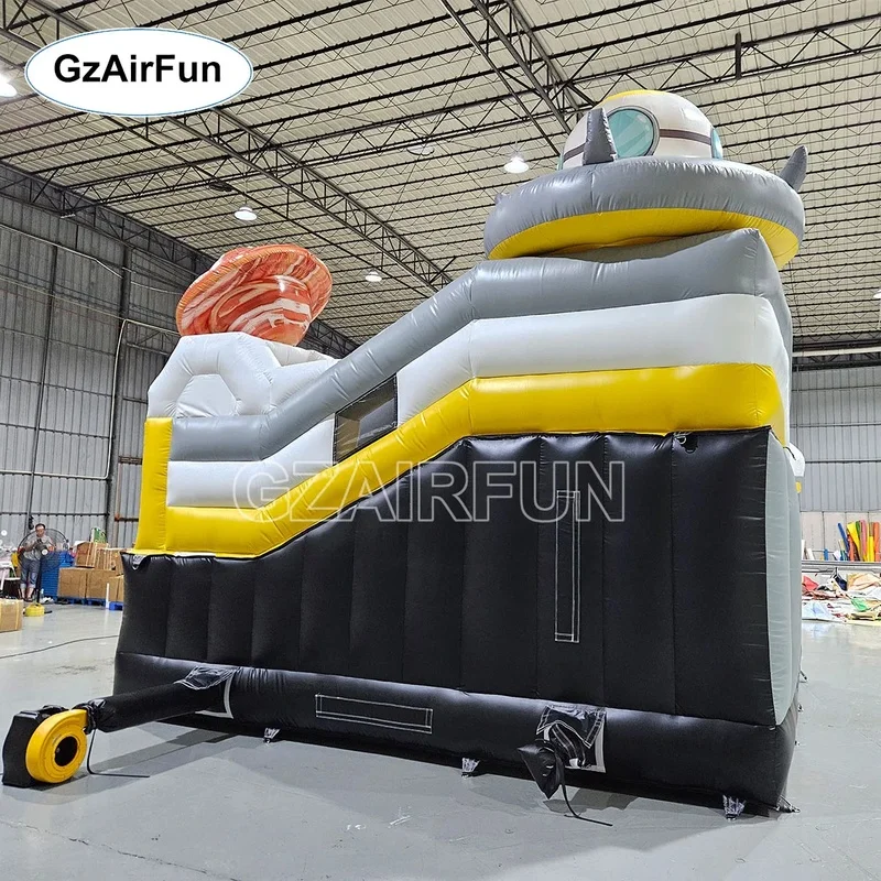 GZAIRFUN Commercial Space Rocket PVC Inflatable Bounce Castle Astronaut Planet Themed Slide Combo Party Rental Business