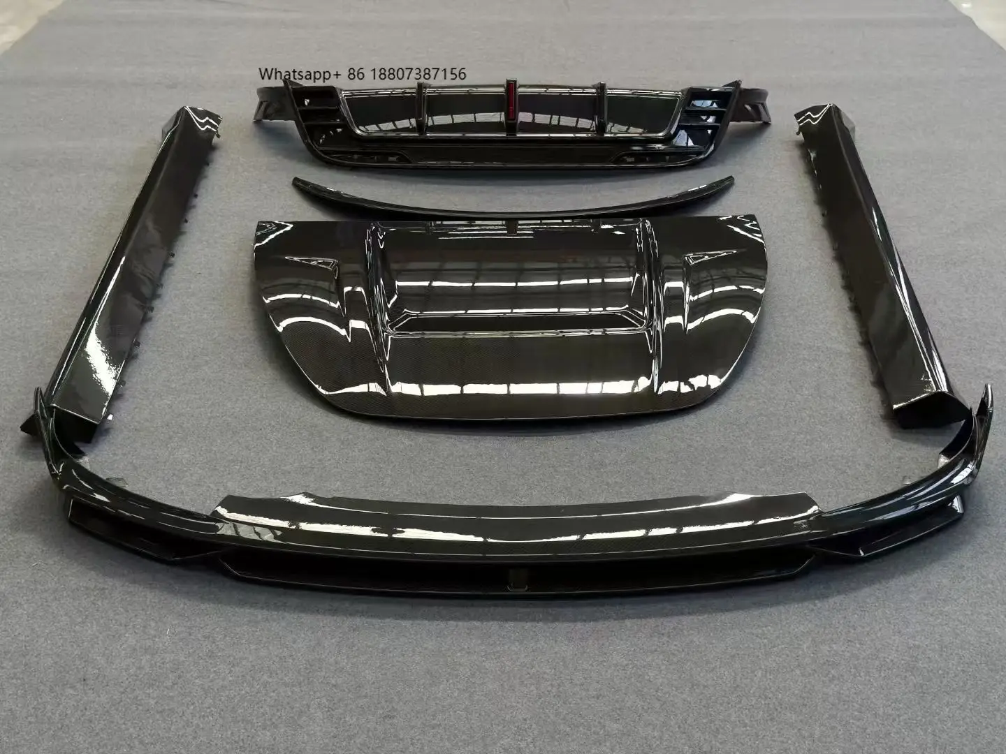 

New forTesla Model Y Dry Carbon Front Lip Bumper with Exhaust Cutouts-Bolt-On Universal Retrofit Upgrade for Protection