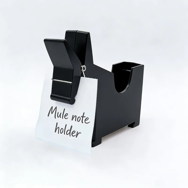 Cute Desktop Storage Box, Plastic Memo Holder Desk Organizer, Memo Pad Refill Compatible for Home Office
