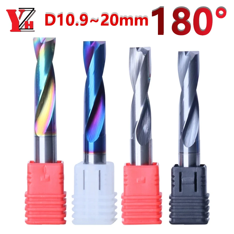 

Твердосплавное плоское сверло YZH D 10,9 ~ 20 мм 180 ° HRC65 HRC55 HRC50 Отверстие с потайной головкой/покрытая поверхность/поперечное отверстие Внешнее охлаждение