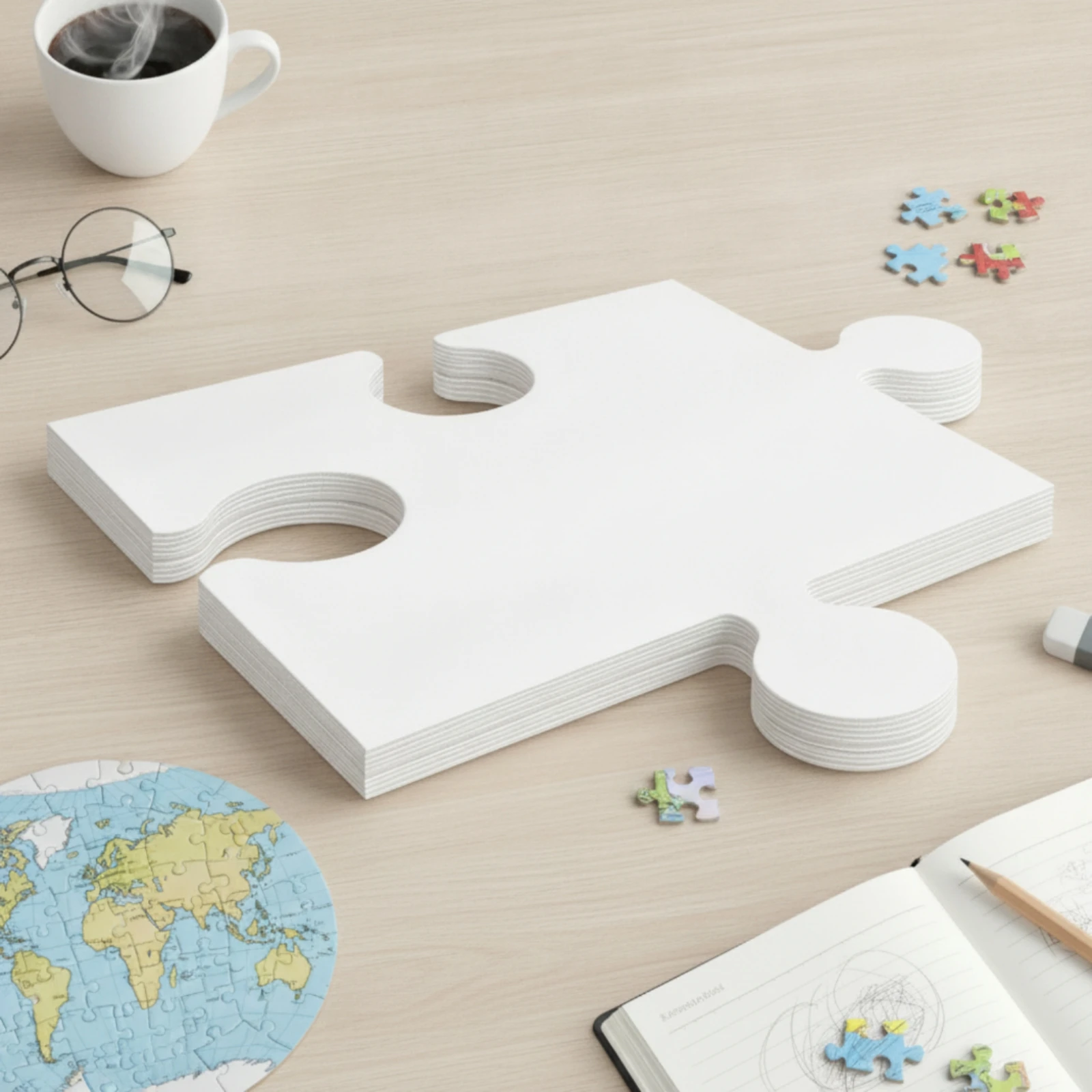 24 Pieces Blank Cardboard Puzz - Puzzle Blank White review and price