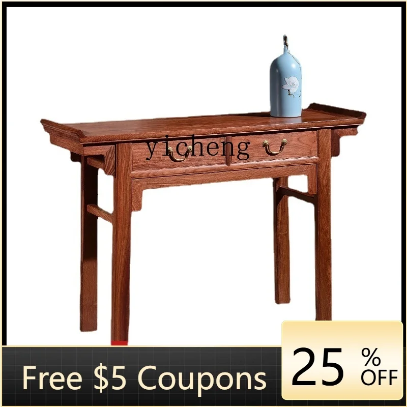 

ZZXl Rosewood Altar a Long Narrow Table Buddha Shrine Solid Wood Chinese God of Wealth Worship Table Buddha Altar