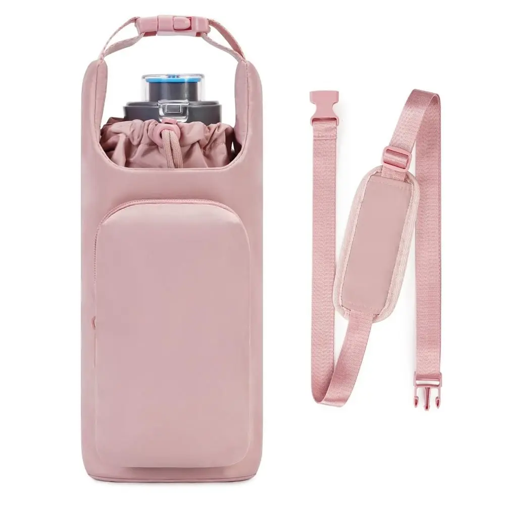 New Portable Water Bottle Carrier Bag with Straps Outdoor Shoulder Bag Sport Walking Picnic Adjustable Water Bottle Sleeve