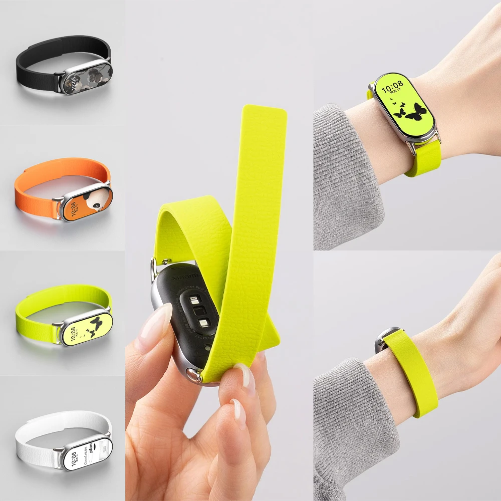 Magnetisches weiches Silikon-Schlaufenarmband für Xiaomi Mi Band 10 9 8, Sportarmband, bequemes austauschbares Armband, Armband Correa