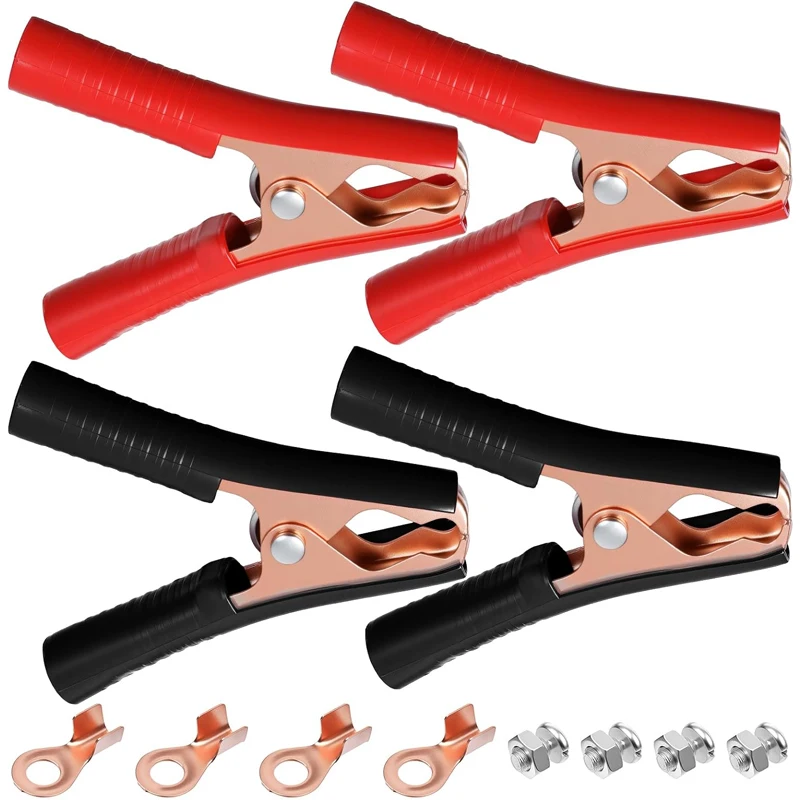 Jumper Cable Clamp 50-100A Crocodile Alligator Clip Heavy Duty Car Battery Charger Tester Terminal Replacement Connector