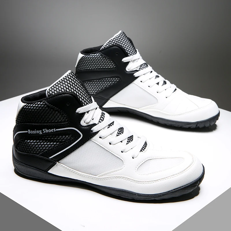 Professional Men Wrestling Fight Boots Plus Size 39-46 Mens Athletic Fitness Squat Sport Shoes Gym Boxer Training Boxing Shoes