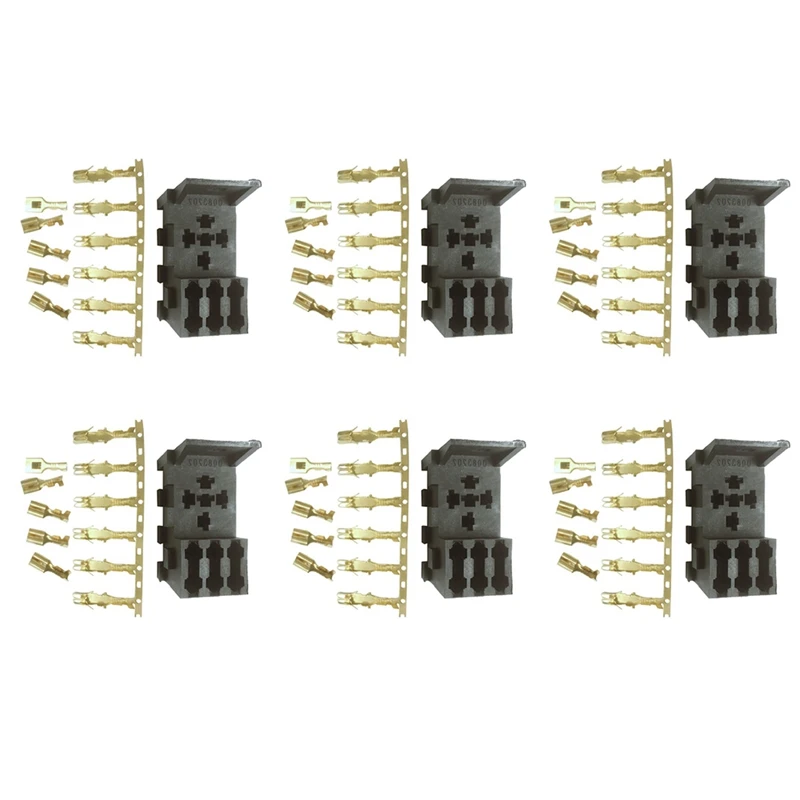 6X For Car Rv Yacht Relay & 3 Fuse Base Kit - 4, 5 Pin & Flasher Relays Ato Fuses Holder Socket Box