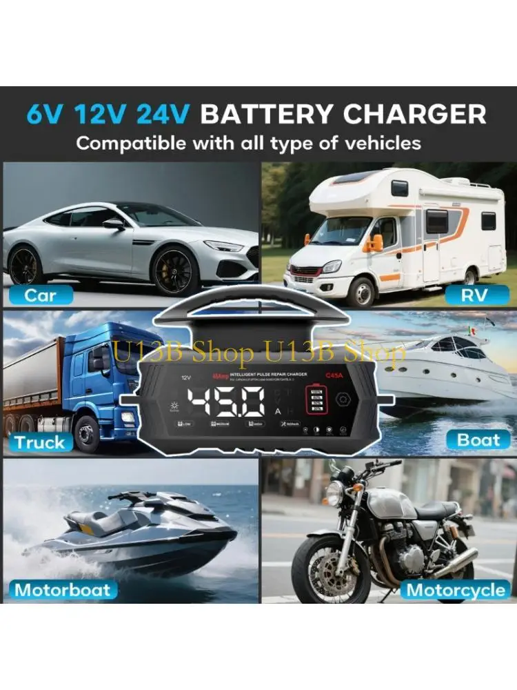 U13B C45A 45A Automotive Battery With Forced Mode And Reverse Polarity Protections For Trucks Car Boats