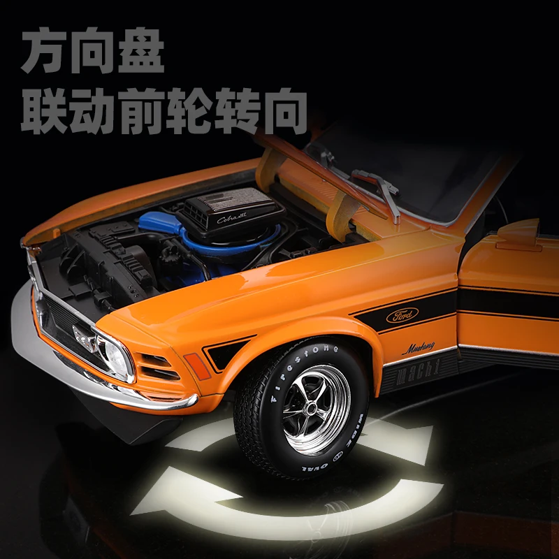 Maisto 1:18 1970 Ford Mustang Mach 1 Static Die Cast Vehicles Collectible Model Car Toys