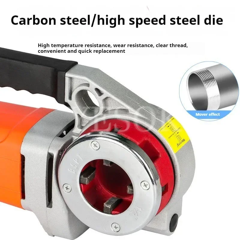 ZIT-KY01-50 portatif de 110V/220V déterminez la machine industrielle de filetage de tuyau de l'enfileur 2300W de tuyau électrique avec 6 meurent l'outil électrique