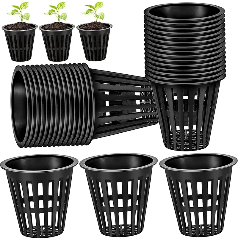 20PCS Hydroponic colonization Mesh Pot Net Cup Basket Hydroponic Aeroponic Planting Grow Gardening Planter Clone Colonization