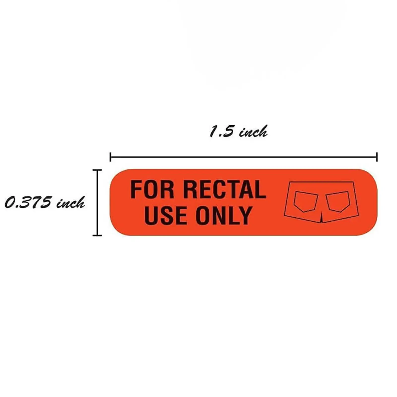 Hilarious Rectal Use Warning Labels for Adults - Pack of 500