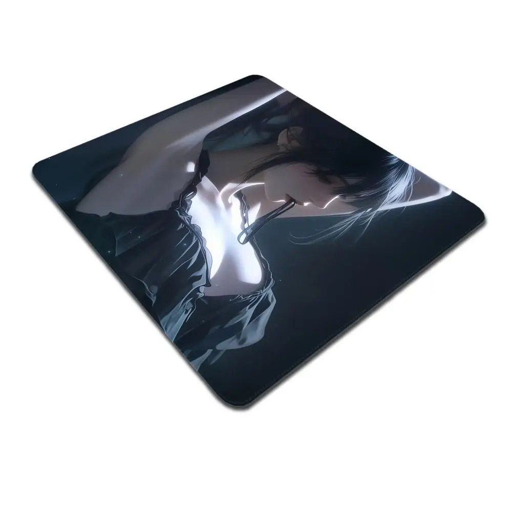 HYBXAXC Moody Dim Spotlight Dark Anime Girl Small Mouse Pad Desk Desktop Computer Keyboard Wireless Boy Girl Gift for Play games