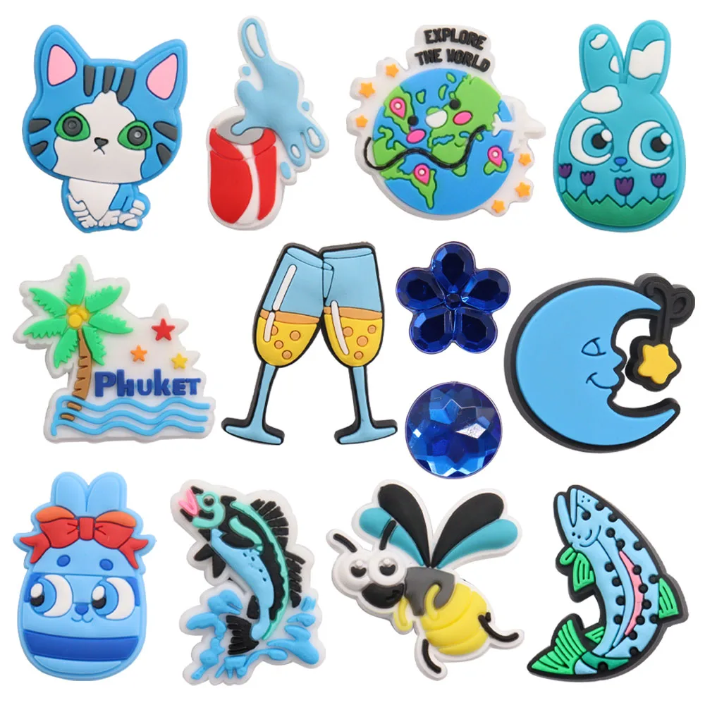 

1 шт. голубая луна кролик яйцо земля Пхукет Детские Подвески DIY Дельфин Бабочка Рюкзак обувная Пряжка украшения