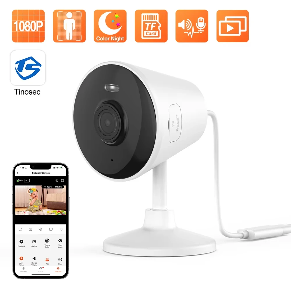 

Baby Monitor 2MP Tuya Smart Wifi Video Surveillance Cameras Newborn Baby Security Protection Two Way Audio Support Alexa Indoor