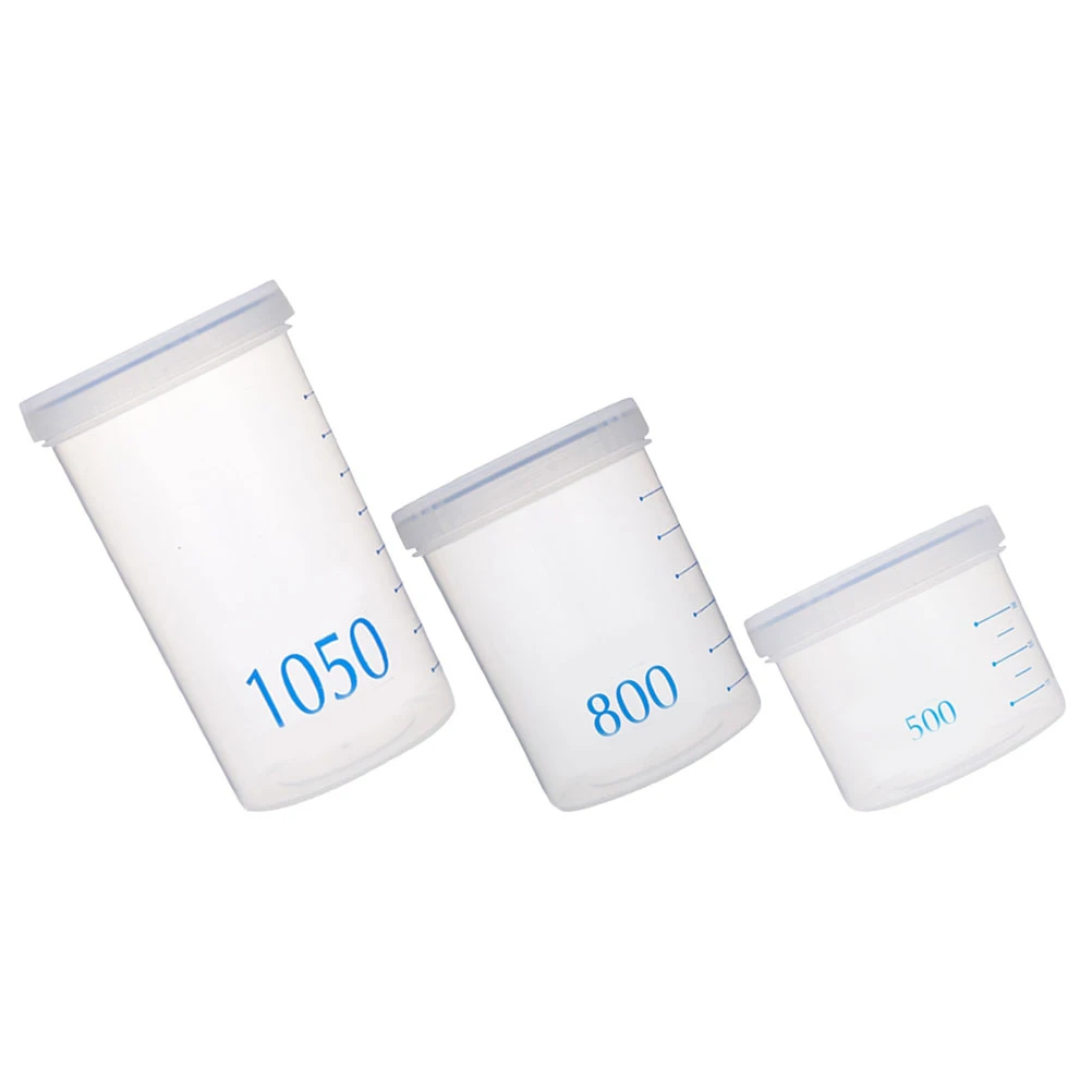 

3 Pcs Airtight Storage Containers 500ml 800ml 1050ml Rice Flour Sugar Canisters Lids for Kitchen Pantry Dry Food Preservation