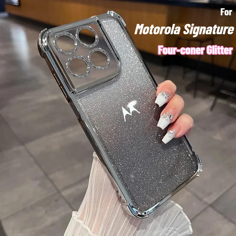 Image of Luxuriöse Glänzende Galvanisierte Handyhülle für Moto Edge 70 Fusion 60 Pro 50 Neo G87 G77 G67 G86 G56 G66J/Y Stoßfeste Schlanke Schutzhülle