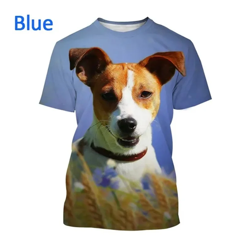 Cute Welsh Corgi T Shirt for Men 3D Active Jack Russell Terrier Printed Tee Shirts y2k Tops Womens Clothing Kawaii Kids T-shirt