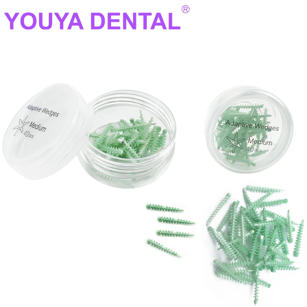 

40pcs Dental Adaptive Silicone Interdental Wedges Plastic Dental Matrice Matrix Wedges Silicone Autoclaved Dentist Materials To