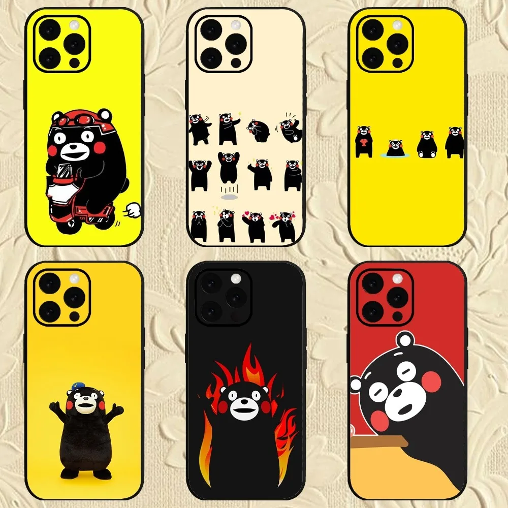 Kumamon Cartoon  Phone Case For iPhone Mini 11 12 13 14 15 Pro XS Max X Plus SE XR Shell