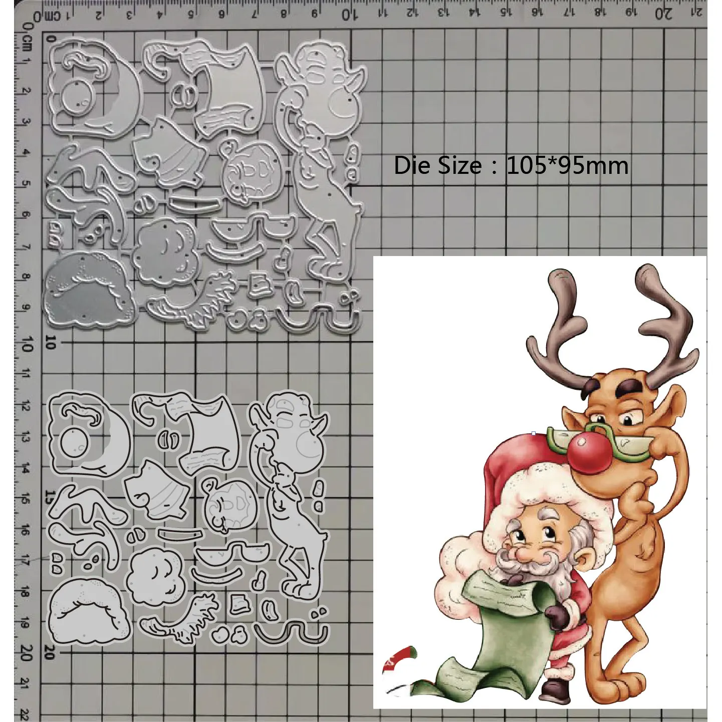 2023 New Metal Cutting Dies Santa Claus Elk DIY Scrapbook Paper Craft Knife Mould Blade Punch Stencils Diescherub