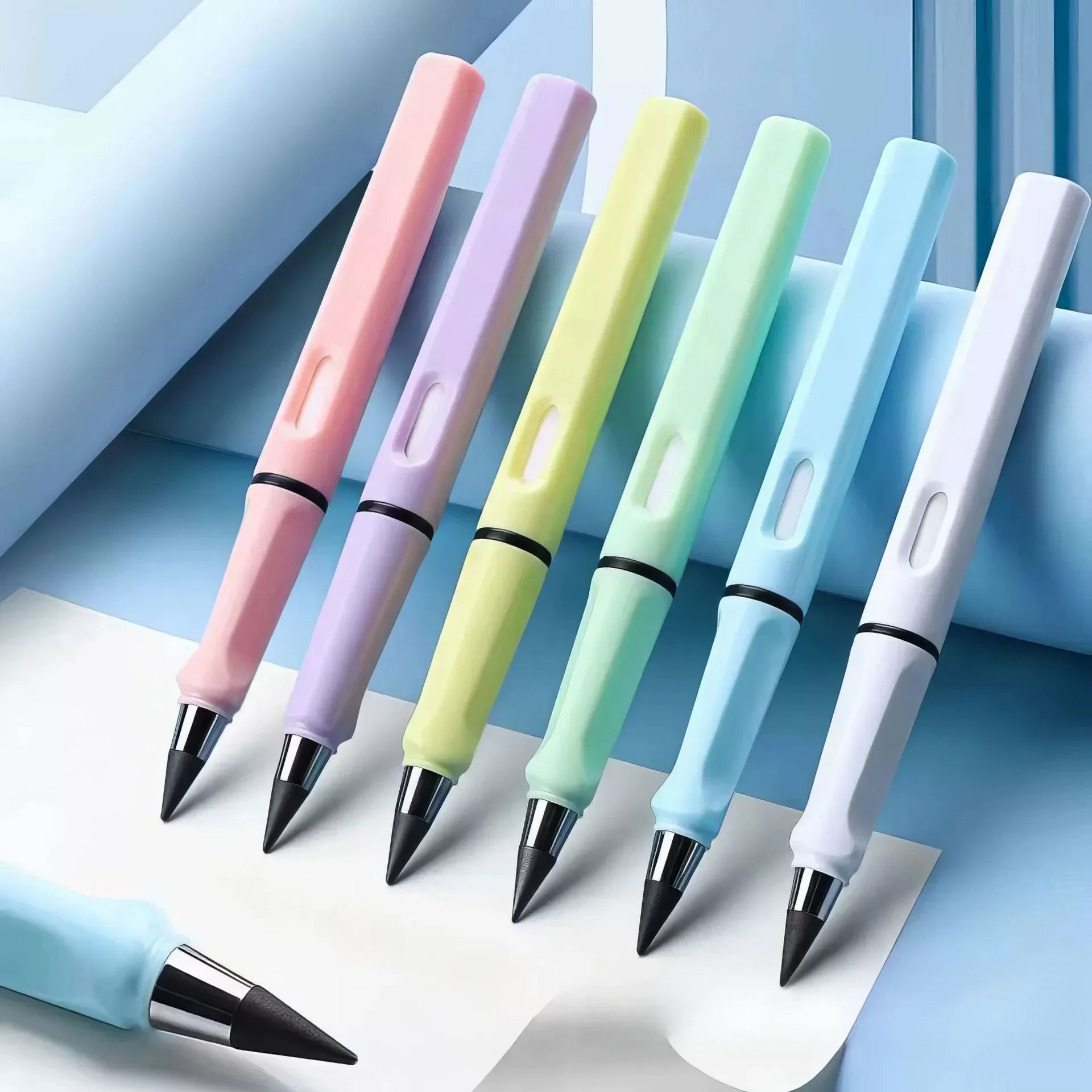 17 יחידות סט עפרונות אינפיניטי ללא שיפור עפרונות אינפיניטי ללא דיו קאוואי עטים בלתי מוגבלים ציוד אמנותי ציוד לבית הספר מחק ניב